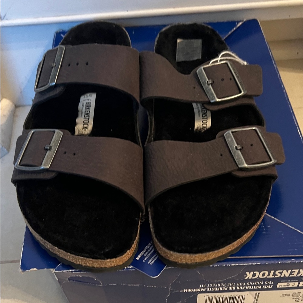 Birkenstock Arizona furry sandals - Picture 4 of 6